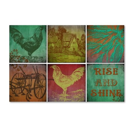 Trademark Fine Art Jean Plout 'Rooster Set 1' Canvas Art, 22x32 ALI17463-C2232GG